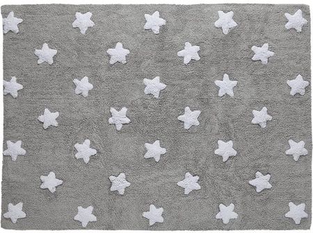 Lorena Canals Dywan bawełniany Grey Stars White 120x160cm