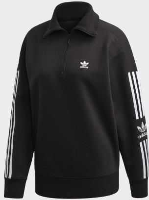 adidas half zip black