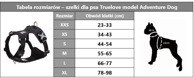 Truelove Szelki Adventure Soft Czarny