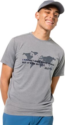 Jack Wolfskin T-shirt męski JWP WORLD T M slate grey - Ceny i opinie T-shirty i koszulki męskie XUIU Jack Wolfskin T-shirt męski JWP WORLD T M slate grey - Ceny i opinie T-shirty i koszulki męskie XUIU