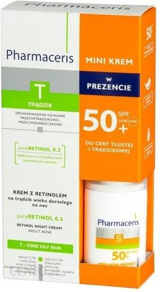  Dr Irena Eris Pharmaceris T Pureretinol 03 Krem Z Retinolem Trądzik Wieku Dorosłego Na Noc 40Ml + Medi Acne Protect Spf 50+ 15Ml