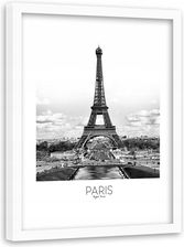 Zdjęcie Obraz w ramie białej Paryż wieża Eiffela 40x60 - Świebodzin