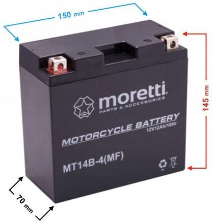 Akumulator Żelowy 12V 12Ah Hyosung Yamaha Moretti - zdjęcie 1 Akumulator Żelowy 12V 12Ah Hyosung Yamaha Moretti
