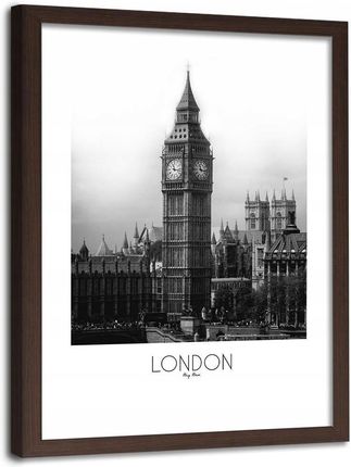 Obraz w ramie brązowej Big Ben Londyn 40x60