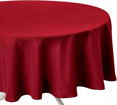 Obrus Na Stół Plamoodporny Okrągły Czerwony 180 cm