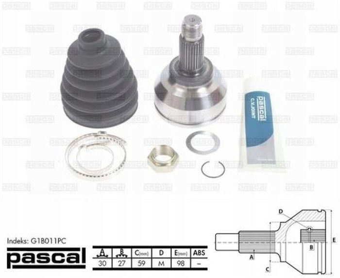 Kit De Joint Exterieur Pour Arbre De Transmission BMW - Compatible G1B011PC, NTY