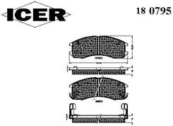 Zdjęcie Klocki hamulcowe - komplet ICER 180795 - Brześć Kujawski