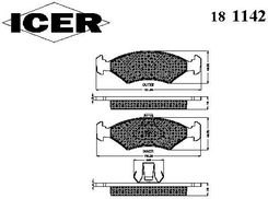Zdjęcie Klocki hamulcowe - komplet ICER 181142 - Radziejów