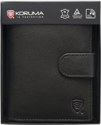 Portfel męski skórzany z ochroną RFID BLOCK SM-906GBL