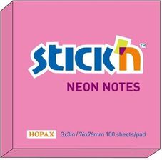 Zdjęcie Notes samoprzylepny STICK'N 76x76mm - różowy neon - Szamotuły
