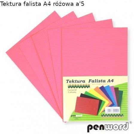 Zdjęcie Penword Tektura Falista A4 5Ark. Różowa - Bytom