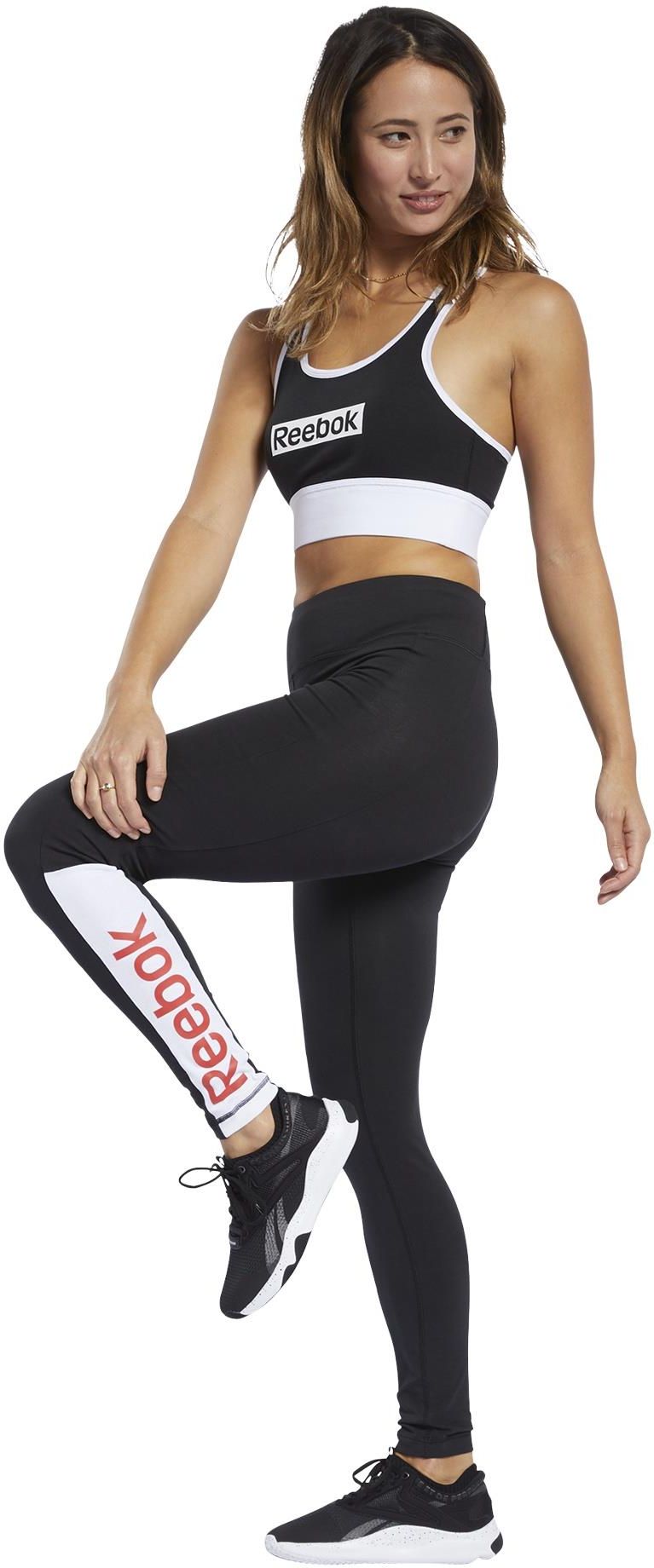 LEGGINSY TE LINEAR LOGO LEGG BLACK/WHITE FK6692 REEBOK - Ceny i opinie ...