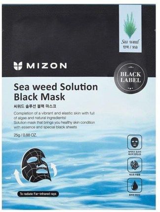 Mizon Black Mask Sea Weed Solution Nawilżająca Czarna Maska W Płacie 25G