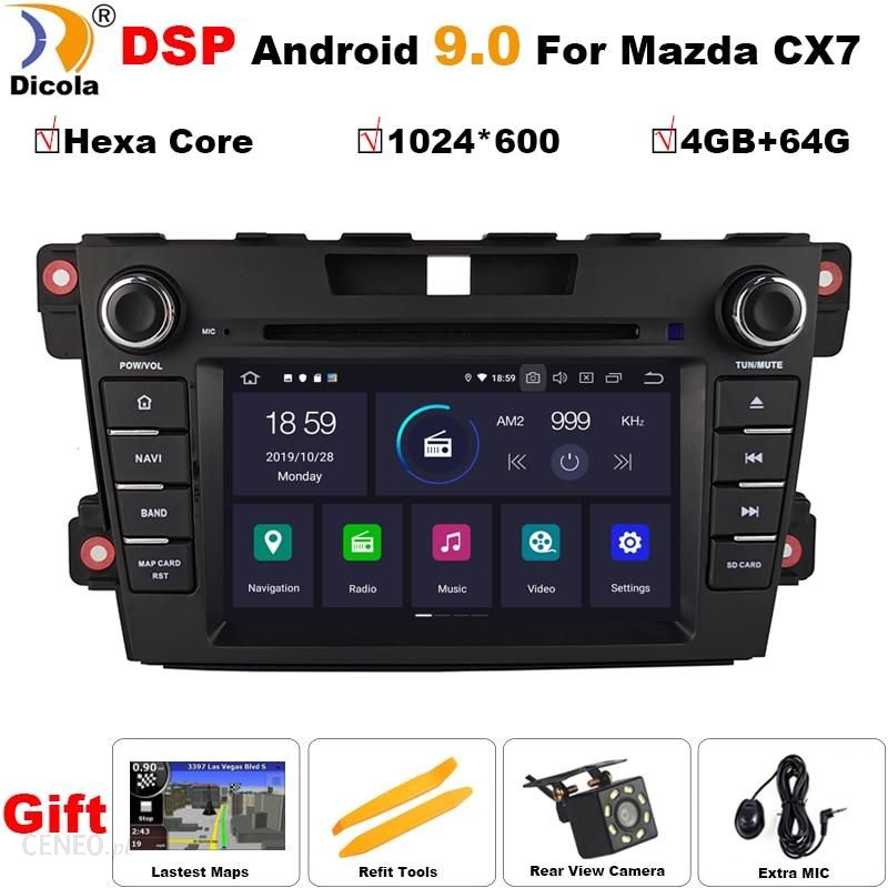 Radioodtwarzacz samochodowy Android 9.0 samochodowy odtwarzacz dvd dla  Mazda CX7 CX-7 2009-2014 z rdzeń hexa PX6 DSP IPS radio - Opinie i ceny na