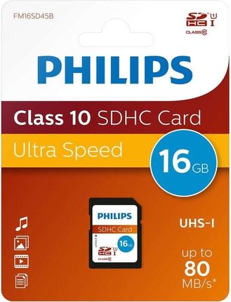 Philips Sdhc 16 Gb Class 10 Uhs-I U1