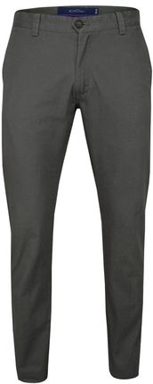 Popielate Bawełniane Spodnie Męskie, CHINOSY, Kolorowe Wykończenia -CHIAO- Szare SPCHIAOM5B01popiel