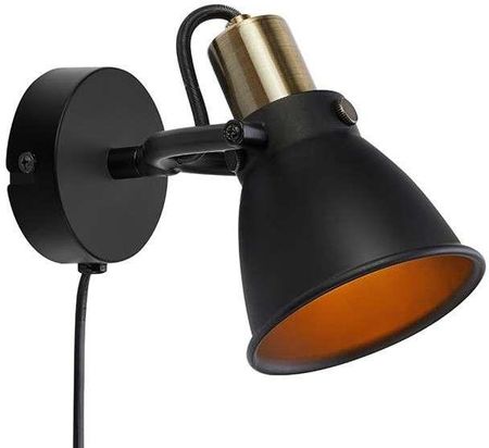 Markslojd Kinkiet Lampa Ścienna Alton Industrialna Oprawa Metalowy Reflektorek Regulowany Czarny (107856)