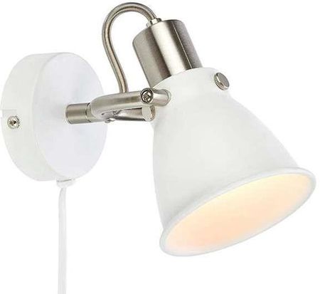Markslojd Industrialna Lampa Ścienna Alton Metalowa Oprawa Regulowany Kinkiet Reflektorek Biały (107857)