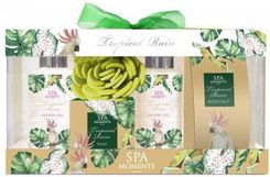 Zestaw Kosmetyk�w O Zapachu Tropikalnego Deszczu - Spa Moments Tropical Rain (Sh/gel 100 Ml + Sh/gel 100 Ml + Salf 50 + Soap 50 G + Sh/sponge)