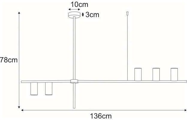 Kaja Lampa Wisząca Rocco 5Xgu10 Czarna K-4755 (K4755) - Opinie i
