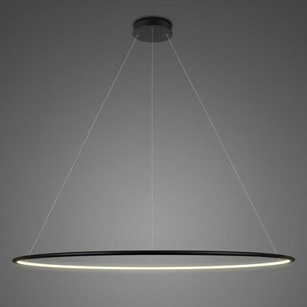 Design Altavola Design: Lampa Wisząca Ledowe Okręgi No 1 In 3K Czarna_Ściemnialna (La073P_150_In_3K_Black_Dimm)