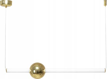 Toolight Lampa Sufitowa Wisząca Długa Led Biało Złota Gold (App478Cp)