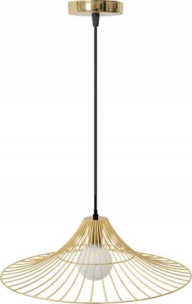 Toolight Lampa Sufitowa Wisząca Płaska Okrągła Loft Złota (Osw00612)