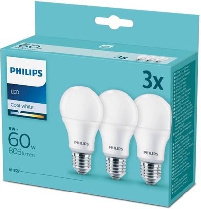 Philips Żarówka Led E27 60 W 4000 K 3 Szt (929001913395)