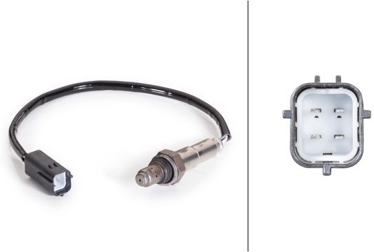 HELLA Sonde Lambda 4 Broches - Câble 250 Mm - Qualité OEM Pour Ford Fiesta VI & Autres - Réduction Émissions & Performance