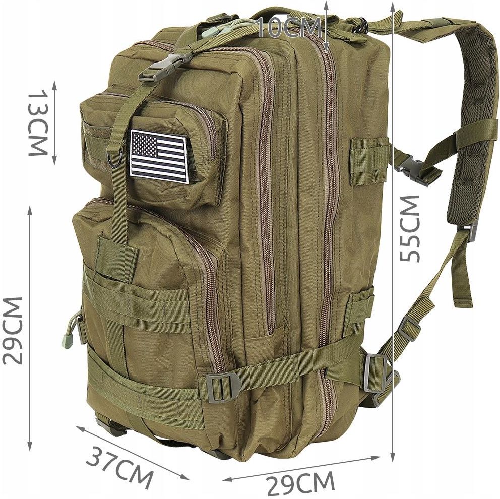 Plecak Taktyczny Wojskowy Militarny Survival 38l - zdjęcie 4 Plecak Taktyczny Wojskowy Militarny Survival 38l