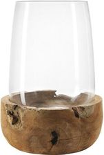 LEONARDO TERRA HURRICANE LAMP WITH TEAK SOCKET 45 CM HANDMADE 084416