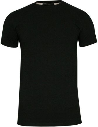 Czarny T-shirt Męski, KrÓtki Rękaw -Just Yuppi- Koszulka, BASIC, Jednokolorowa, U-Neck TSJTYUP6231kol2czarnyU - Ceny i opinie T-shirty i koszulki męskie YXDO