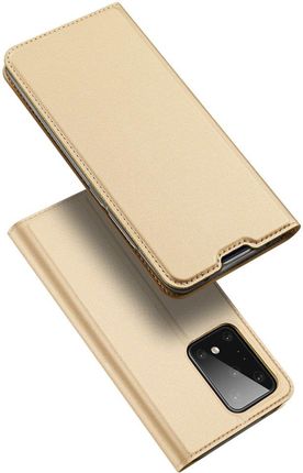 DUX DUCIS Skin Pro kabura etui pokrowiec z klapką Samsung Galaxy S20 Ultra złoty Złoty
