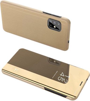 Hurtel Clear View Case etui z klapką Samsung Galaxy S20 Ultra Złoty