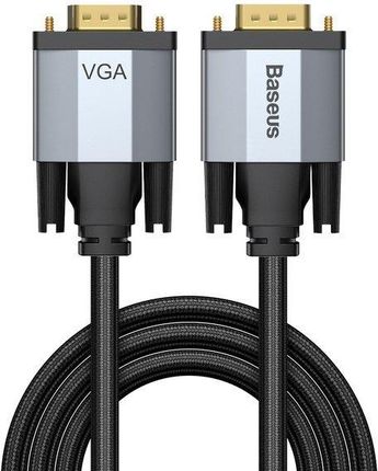 Kabel VGA do VGA Baseus Enjoyment Series, dwukierunkowy, FullHD, 2m (szary)