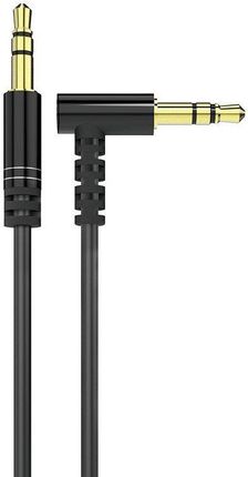 Dudao kątowy kabel przewód AUX mini jack 3.5mm 1m czarny (L11 black) - Czarny