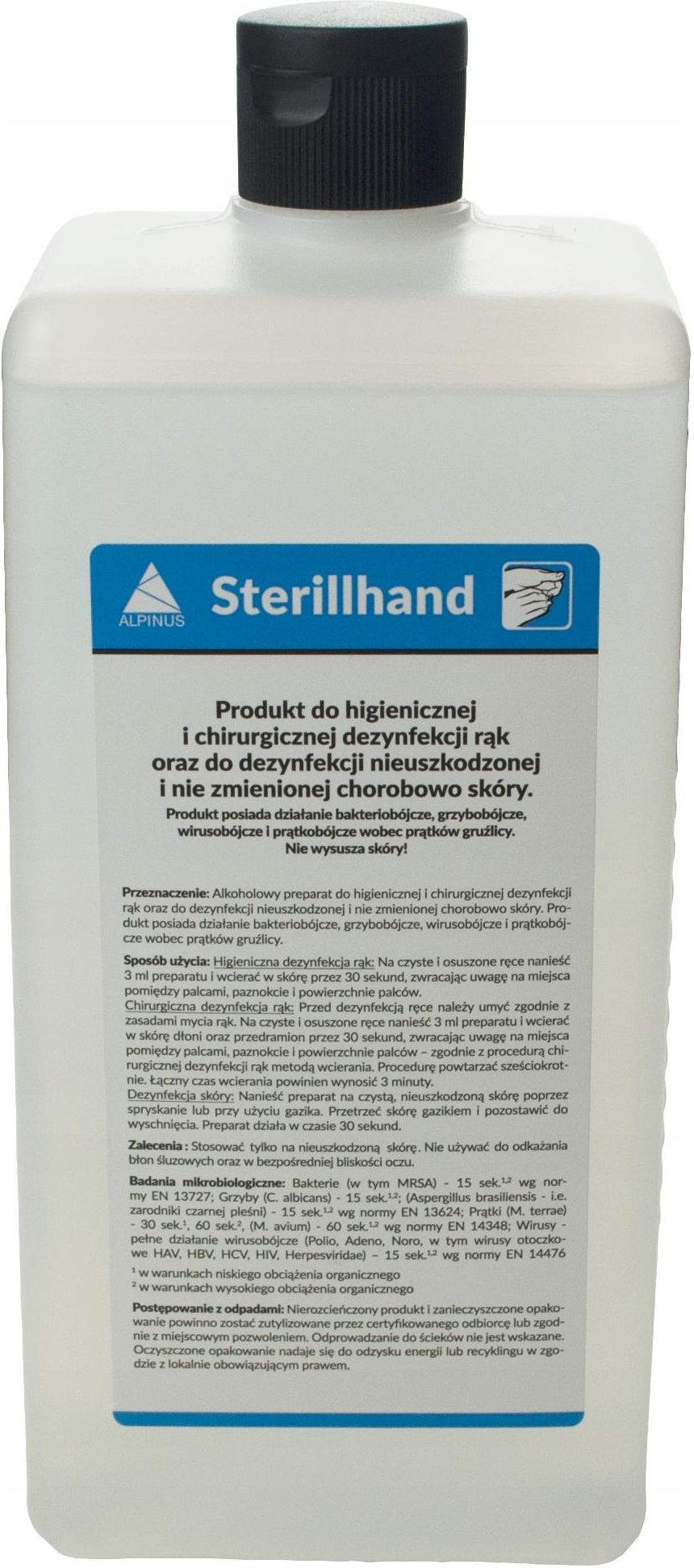 Sterillhand 1 Litr - Preparat Do Dezynfekcji Rąk I Skóry