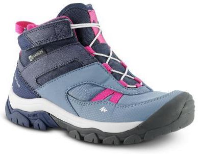 Quechua Buty Turystyczne Crossrock Mid Wtp Dla Dzieci Niebieski