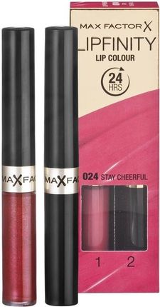 MAX FACTOR Lipfinity Lip Colour pomadka do ust 124 Stay Chheful 2,3ml + Top Coat 1,9g