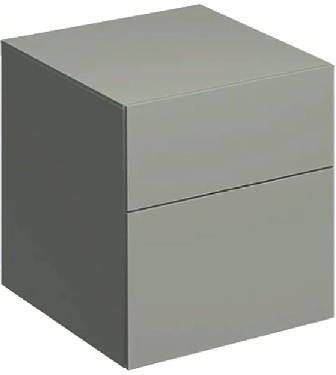 Geberit Xeno 2 szafka boczna z dwoma szufladkami 45cm lakierowany szary mat 500504001