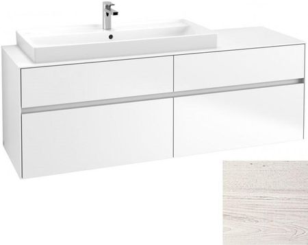 Villeroy&Boch Collaro szafka pod umywalkę wisząca umywalka z lewej strony 160x54x50 cm White Wood C02900E8
