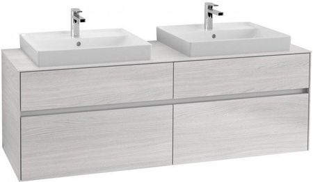 Villeroy&Boch Collaro szafka pod umywalkę wisząca do dwóch umywalek 160x54x50 cm White Wood C02400E8