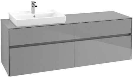 Villeroy&Boch Collaro szafka pod umywalkę wisząca do umywalki 60 cm z lewej strony 160x54x50 cm Glossy Grey C02200FP