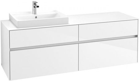 Villeroy&Boch Collaro szafka pod umywalkę wisząca do umywalki 60 cm z lewej strony 160x54x50 cm Glossy White C02200DH
