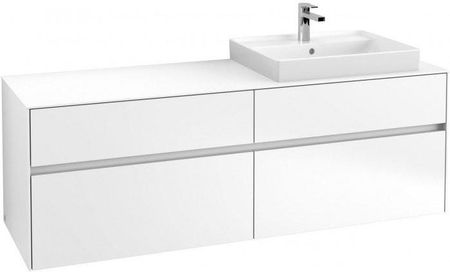 Villeroy&Boch Collaro szafka pod umywalkę wisząca do umywalki 60 cm z prawej strony 160x54x50 cm White Matt C02300MS