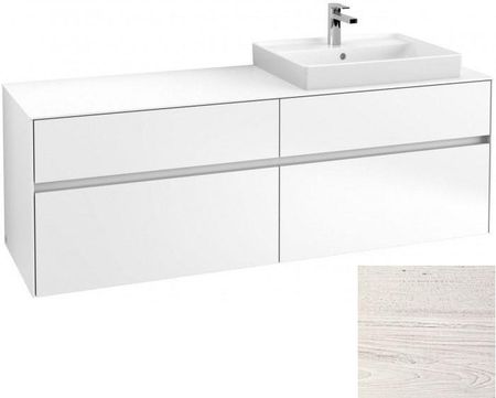 Villeroy&Boch Collaro szafka pod umywalkę wisząca do umywalki 60 cm z prawej strony 160x54x50 cm White Wood C02300E8