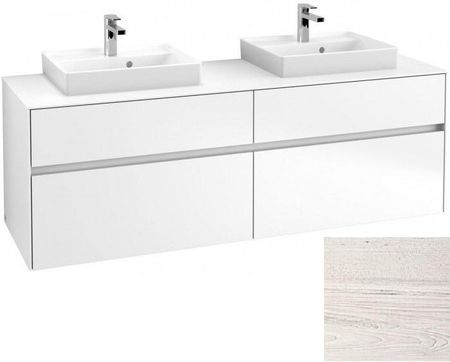 Villeroy&Boch Collaro szafka pod umywalkę wisząca do dwóch umywalek 50 cm 160x54x50 cm White Wood C02100E8
