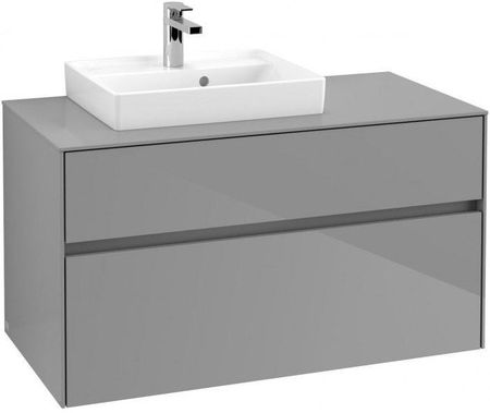 Villeroy&Boch Collaro szafka pod umywalkę wisząca do umywalki 50 cm z lewej strony 100x54x50 cm Glossy Grey C01400FP