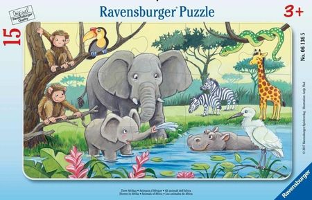 Ravensburger Puzzle Afrykańskie Zwierzęta 15El.
