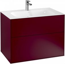 Villeroy&Boch Finion szafka pod umywalkę 80 cm z oświetleniem ściennym Peony Matt Lacquer bordowy G01000HB